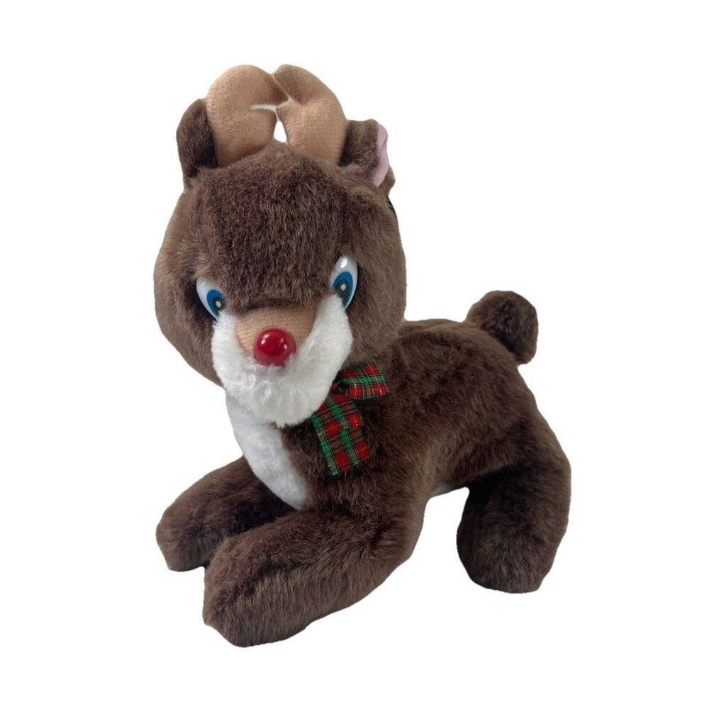 VTG Algeria By PMI Rudolph The Red Nosed Reindeer Plush Stuffed Animal Christmas